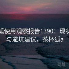 茶杯狐使用观察报告1390：现状分析与避坑建议，茶杯狐a