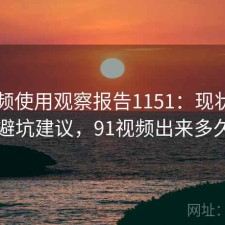 91视频使用观察报告1151：现状分析与避坑建议，91视频出来多久了