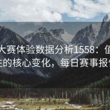 每日大赛体验数据分析1558：值得关注的核心变化，每日赛事报告