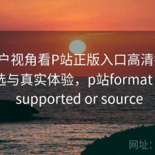 从用户视角看P站正版入口高清播放：怎么选与真实体验，p站format is not supported or source
