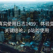 P站真实使用日志1499：体验变化与关键结论，p站的使用