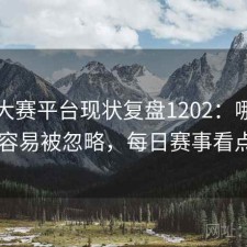 每日大赛平台现状复盘1202：哪些问题最容易被忽略，每日赛事看点app
