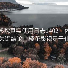 樱花影院真实使用日志1402：体验变化与关键结论，樱花影视是干什么的