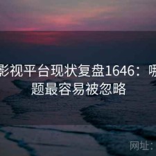 人人影视平台现状复盘1646：哪些问题最容易被忽略