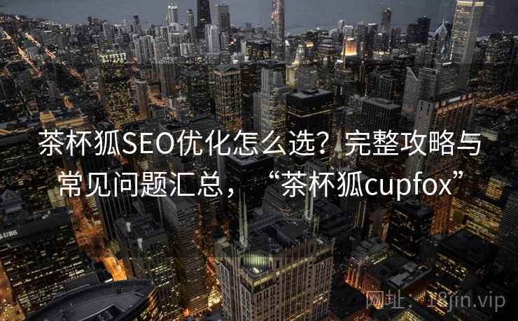 茶杯狐SEO优化怎么选？完整攻略与常见问题汇总，“茶杯狐cupfox”  第1张
