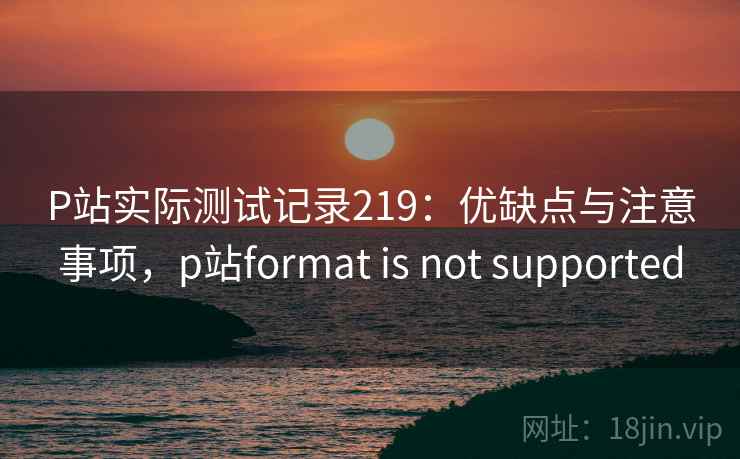 P站实际测试记录219：优缺点与注意事项，p站format is not supported  第2张