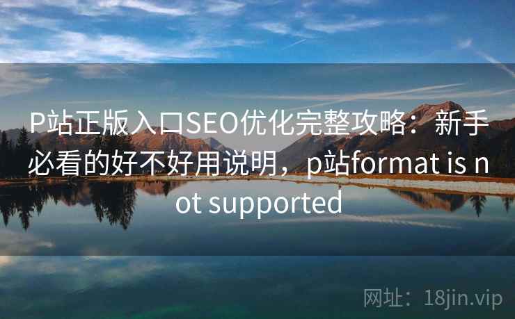 P站正版入口SEO优化完整攻略:新手必看的好不好用说明,p站format is not supported 第1张 P站正版入口SEO优化完整攻略:新手必看的好不好用说明,p站format is not supported 第1张