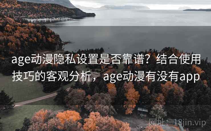 age动漫隐私设置是否靠谱?结合使用技巧的客观分析,age动漫有没有app 第2张 age动漫隐私设置是否靠谱?结合使用技巧的客观分析,age动漫有没有app 第2张