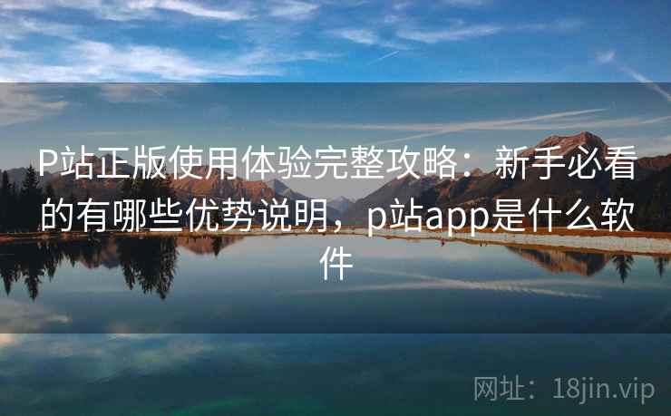 P站正版使用体验完整攻略:新手必看的有哪些优势说明,p站app是什么软件 第2张 P站正版使用体验完整攻略:新手必看的有哪些优势说明,p站app是什么软件 第2张