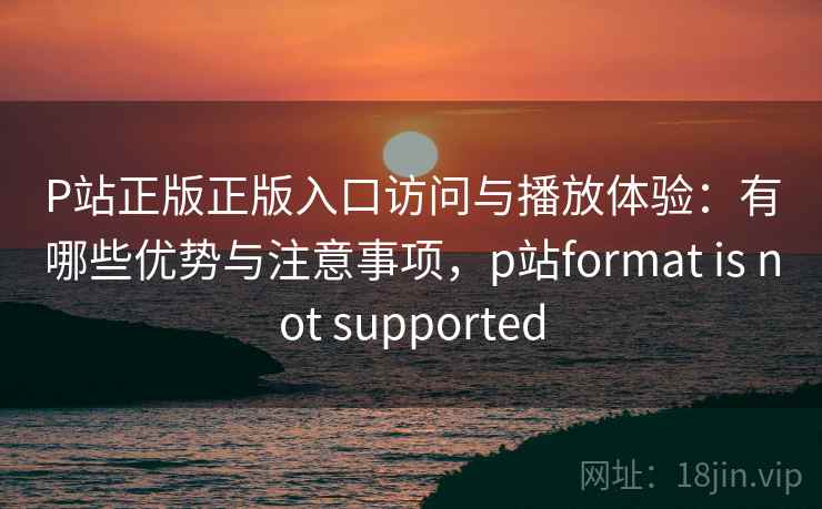 P站正版正版入口访问与播放体验:有哪些优势与注意事项,p站format is not supported 第1张 P站正版正版入口访问与播放体验:有哪些优势与注意事项,p站format is not supported 第1张