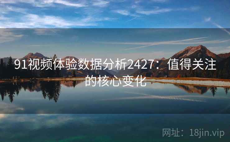 91视频体验数据分析2427：值得关注的核心变化  第2张